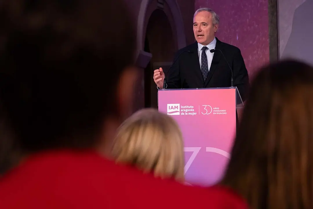 El presidente ha valorado la actualidad pol&iacute;tica desde el Pignatelli. Foto: Gobierno de Arag&oacute;n