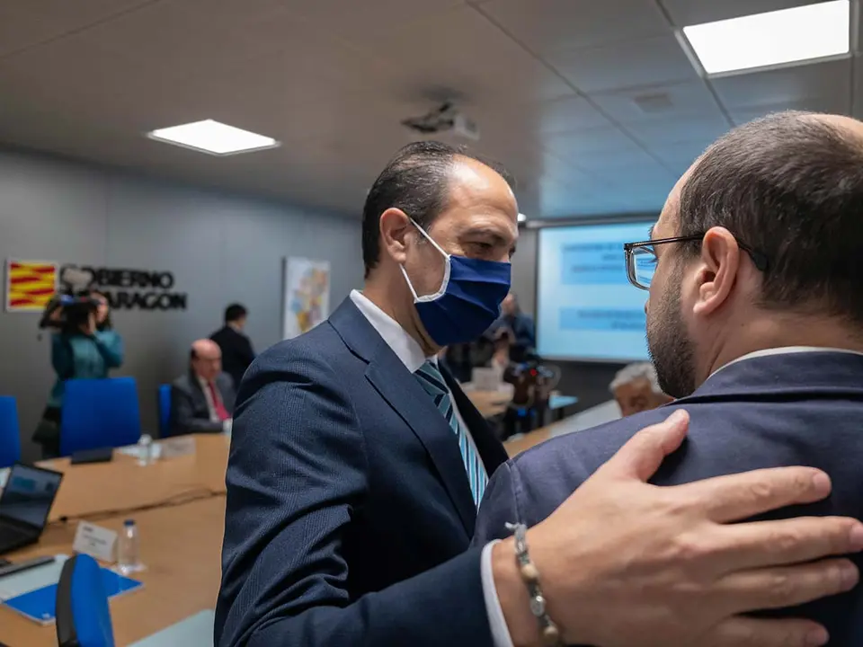 El consejero de Sanidad niega en cualquier caso que se est&eacute; cerca del colapso hospitalario. Foto: Gobierno de Arag&oacute;n
