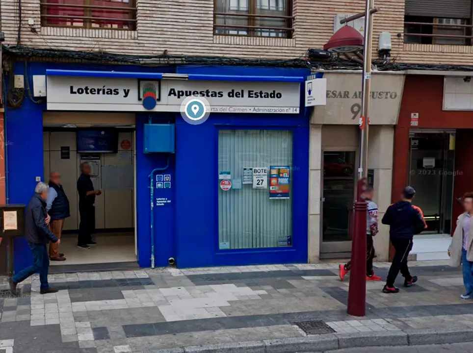 El acertante valid&oacute; su boleto en la Administraci&oacute;n de Loter&iacute;as n&ordm; 14 de Zaragoza, situada en Avenida C&eacute;sar Augusto, 9