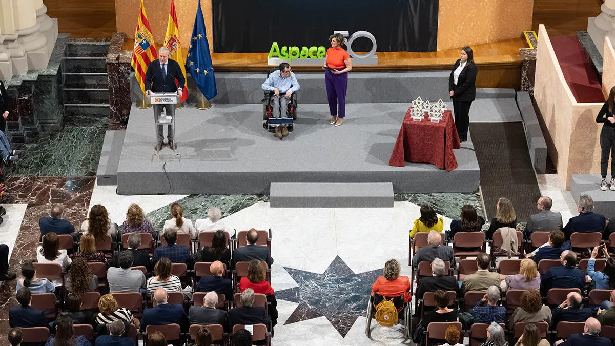 Imagen de la gala en el Edificio Pignatelli. Foto: Gobierno de Arag&oacute;n