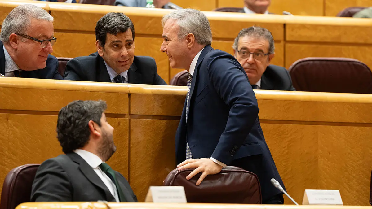 Jorge Azc&oacute;n, este lunes en el Senado. Foto: Fabi&aacute;n Sim&oacute;n (Gobierno de Arag&oacute;n)