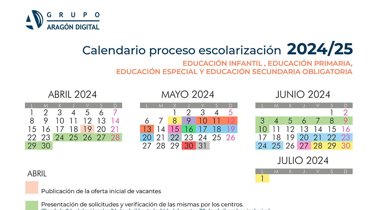 Extracto del calendario
