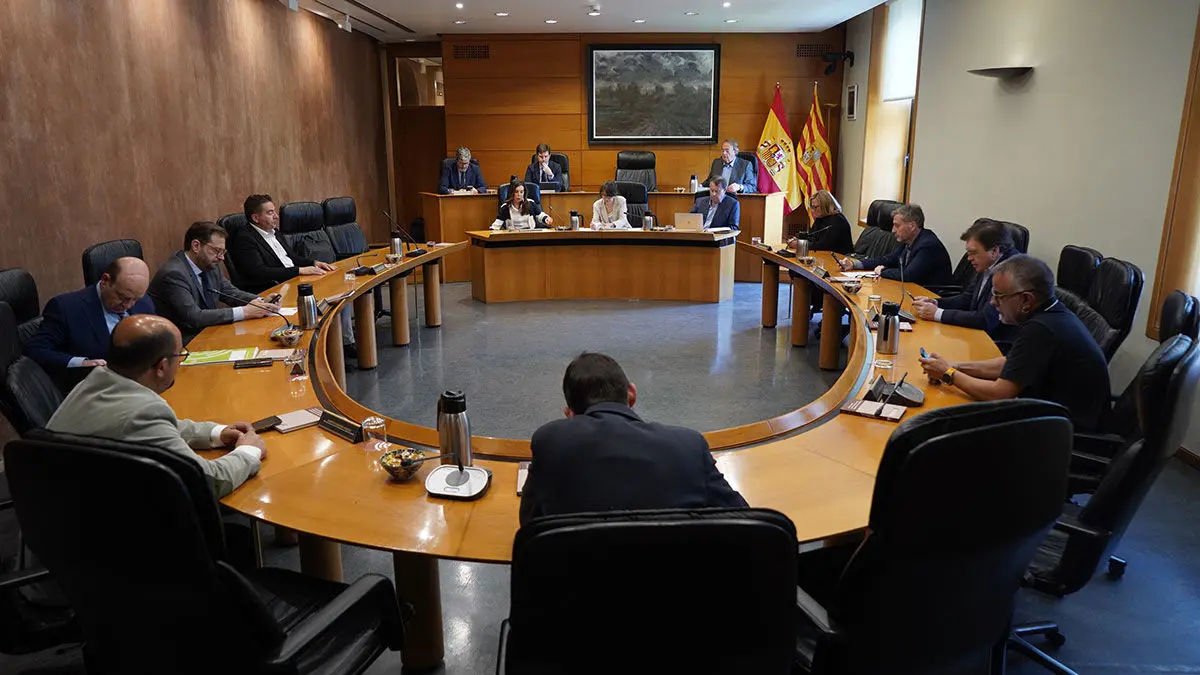 La Junta de Portavoces celebrada este viernes. Foto: Cortes de Arag&oacute;n