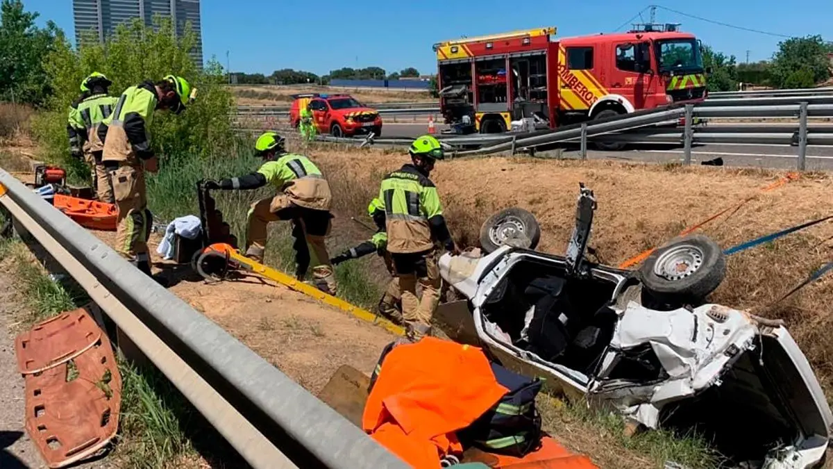 Imagen del accidente. Foto: Bomberos DPH