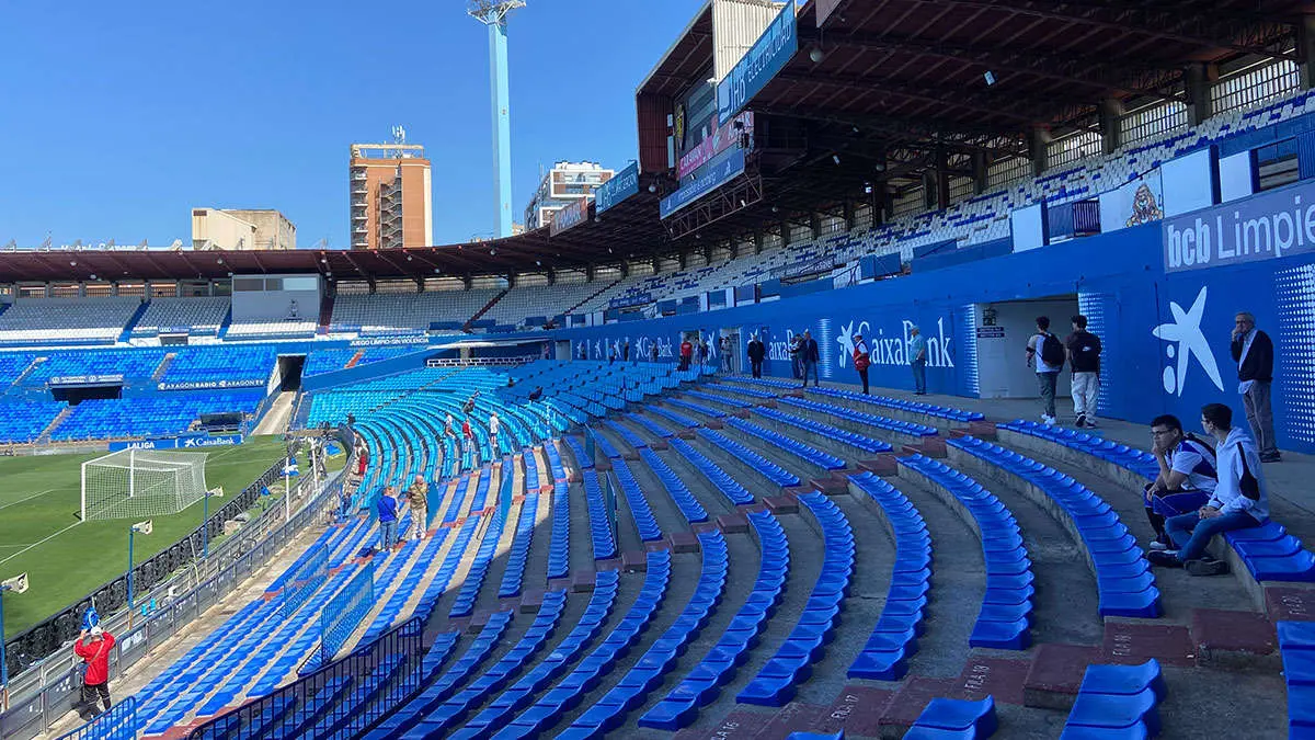El Real Zaragoza recomienda entrar antes al estadio para evitar problemas por las obras