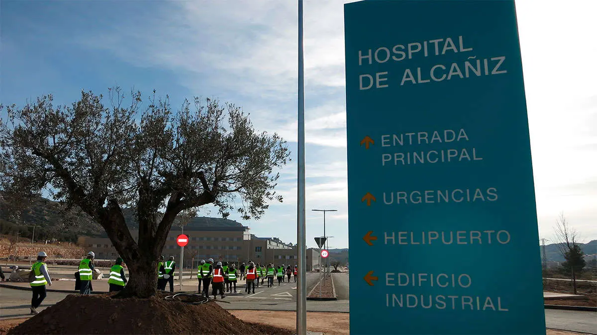 Obras del vial de entrada al Hospital. Foto: Gobierno de Arag&oacute;n
