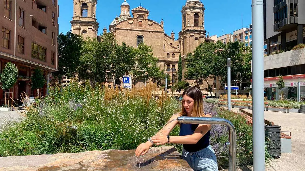 Calor intenso y sofocante durante el s&aacute;bado de la primera ola de calor en Zaragoza
