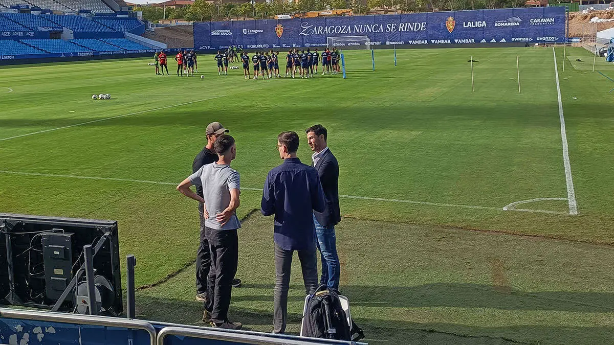 El director general del Real Zaragoza, Fernando L&oacute;pez, ha estado presente este jueves en La Romareda