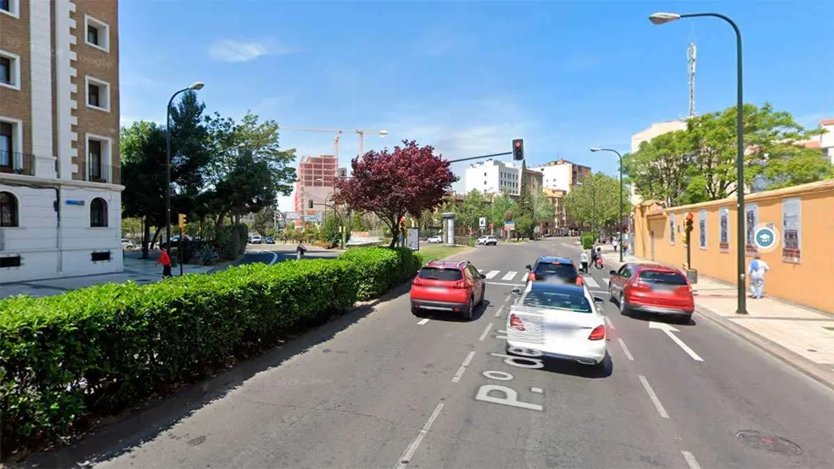 El Paseo Mar&iacute;a Agust&iacute;n con Anselmo Clave, donde ha sucedido el accidente