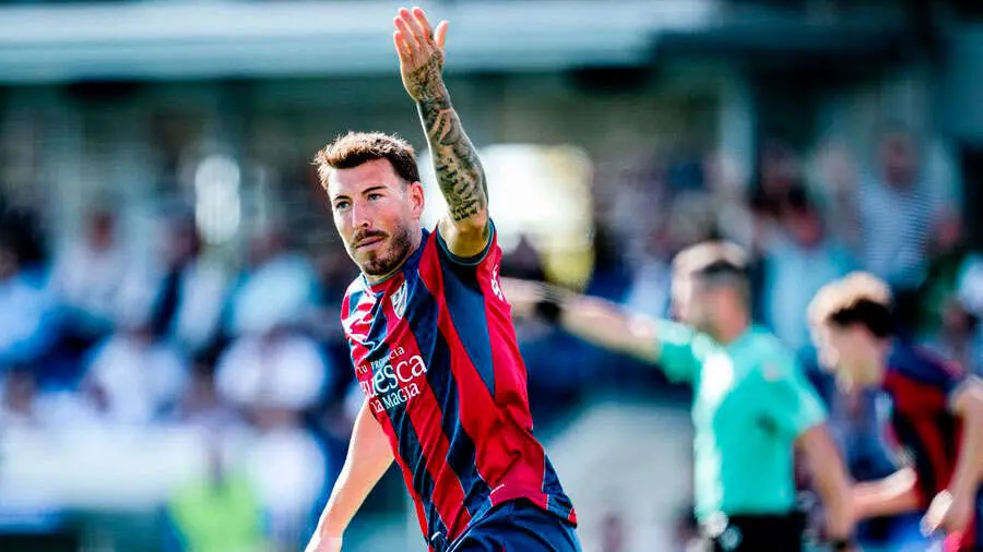 Sergi Enrich suma ocho goles en liga. Foto: S.D. Huesca.
