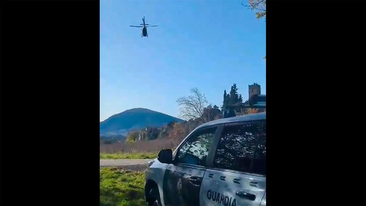 Im&aacute;genes del dispositivo de b&uacute;squeda de la Guardia Civil de Huesca