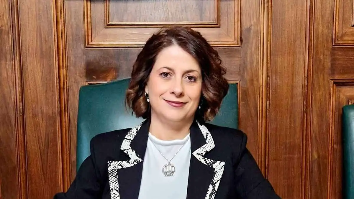 La alcaldesa de Teruel en la junta de este lunes. | Ayuntamiento de Teruel