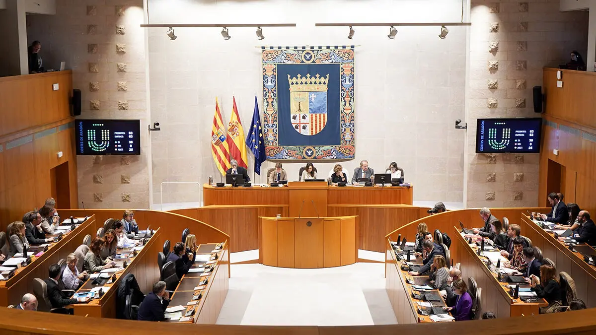 Foto de archivo de un Pleno en las Cortes de Arag&oacute;n
