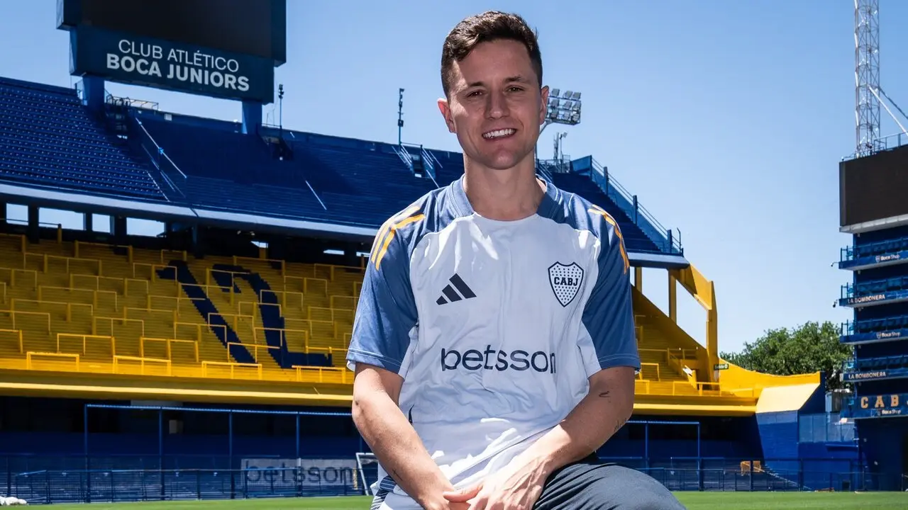 Ander Herrera ya conoce La Bombonera. Foto: Boca Juniors.