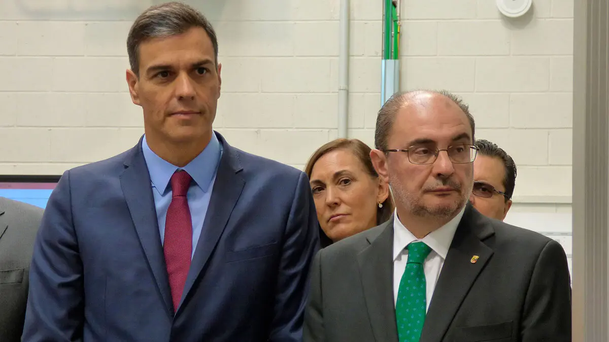 Lamb&aacute;n, durante una visita del presidente S&aacute;nchez a Arag&oacute;n. Foto: Archivo Arag&oacute;n Digital