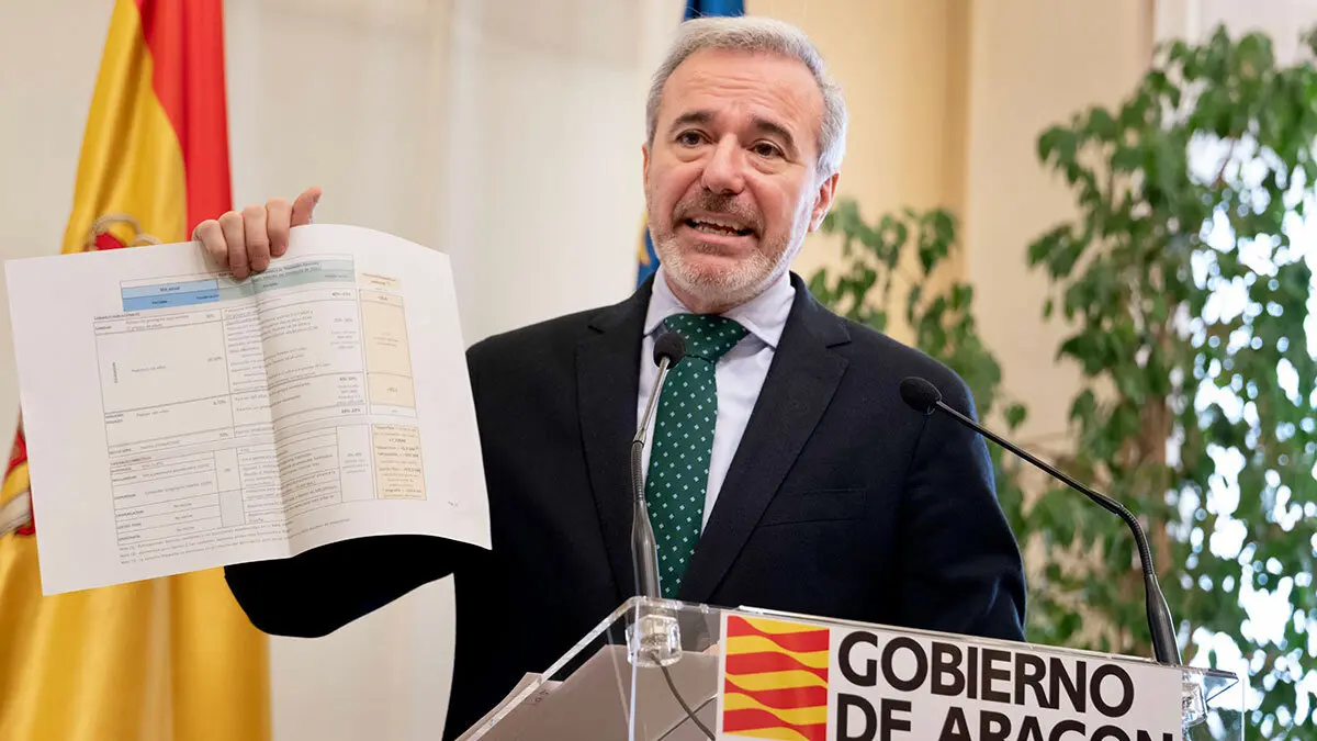 Azc&oacute;n, este viernes en rueda de prensa. Foto: Fabi&aacute;n Sim&oacute;n (DGA)