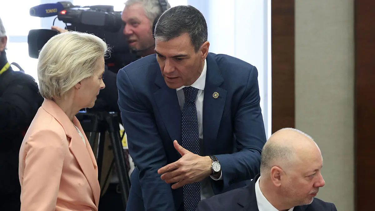 S&aacute;nchez y &Uacute;rsula Von der Leyen este lunes. Foto: Moncloa
