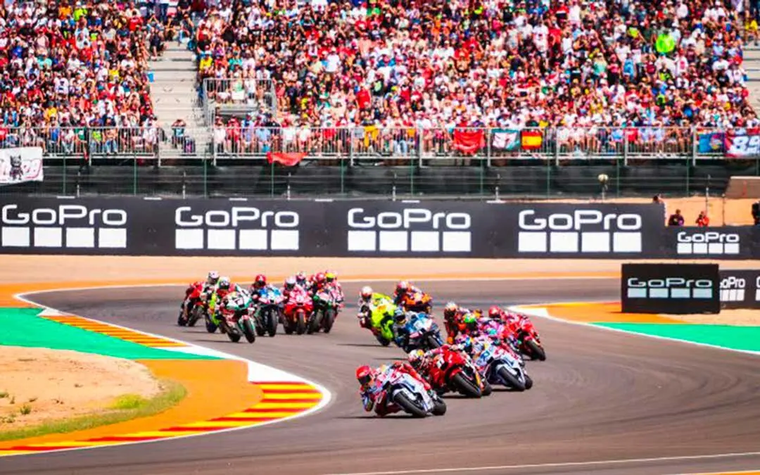 Disputa del GP de Arag&oacute;n en 2024. Foto: Motorland Arag&oacute;n