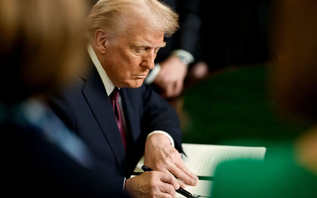 Donald Trump durante la toma de posesi&oacute;n el pasado 21 de enero. Foto: Casa Blanca