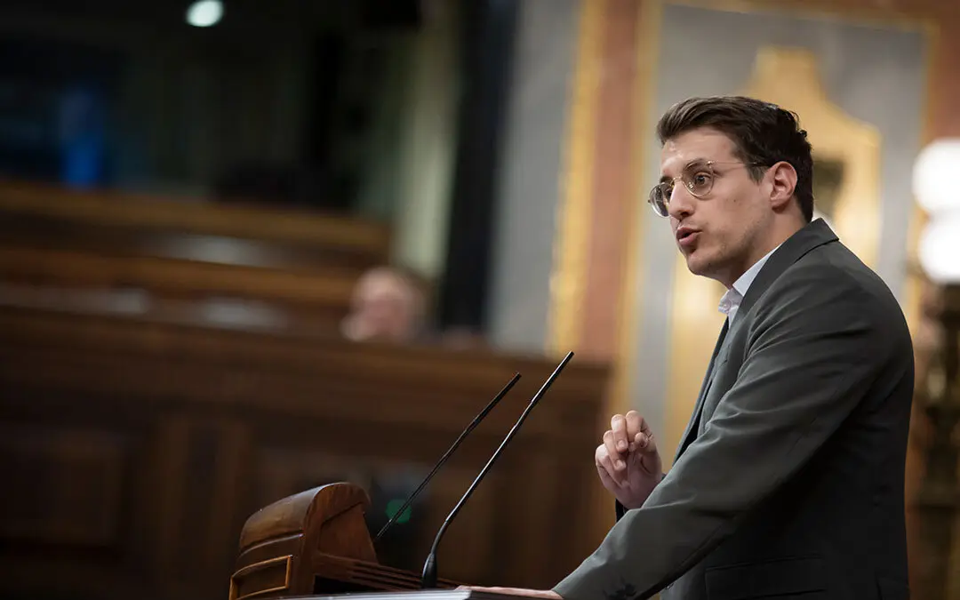 Jorge Pueyo, durante su intervenci&oacute;n en la C&aacute;mara Baja este martes. Foto: Congreso de los Diputados