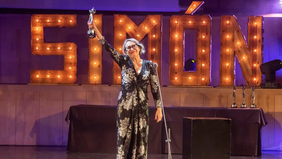 La actriz Luisa Gavasa fue reconocida con el Sim&oacute;n de Honor en 2020. Foto: Academia del Cine Aragon&eacute;s
