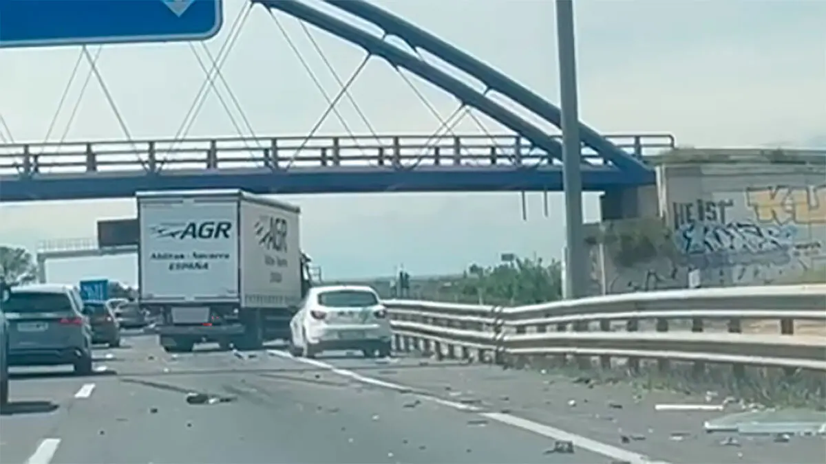 Una persona herida a causa de un accidente de tr&aacute;fico en la A-68 de Zaragoza a la altura de Venta del Olivar.