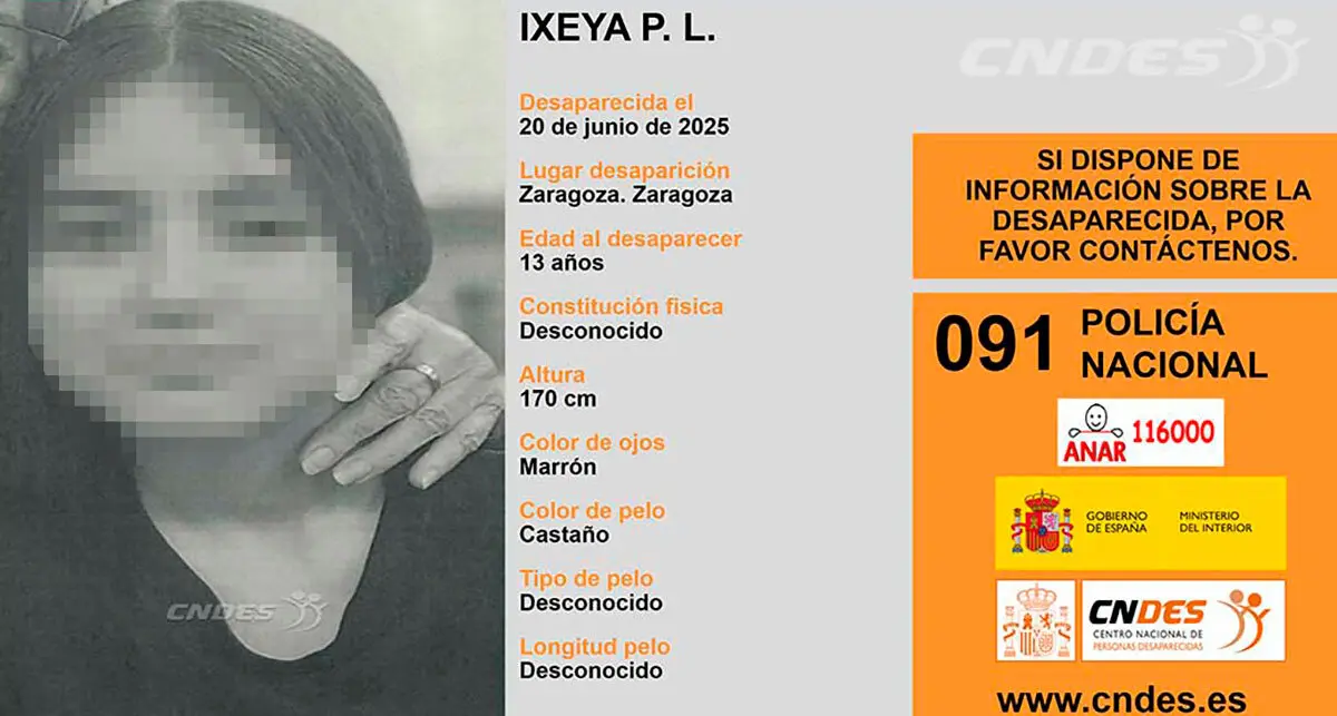 La menor de 13 a&ntilde;os hab&iacute;a desaparecido en Zaragoza el pasado 20 de junio.
