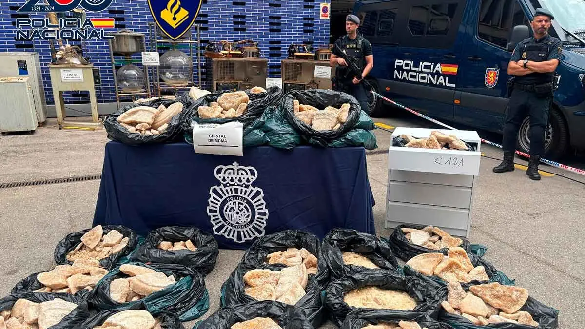 Se han incautado 582 kilos de MDMA, 722 litros de aceite de MDMA y utensilios para "cocinar" valorados en un mill&oacute;n de euros.