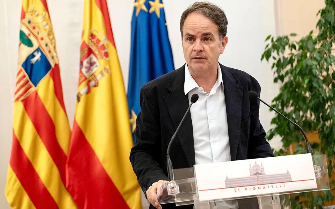 Berm&uacute;dez de Castro, este mi&eacute;rcoles por la noche, en rueda de prensa. Foto: DGA