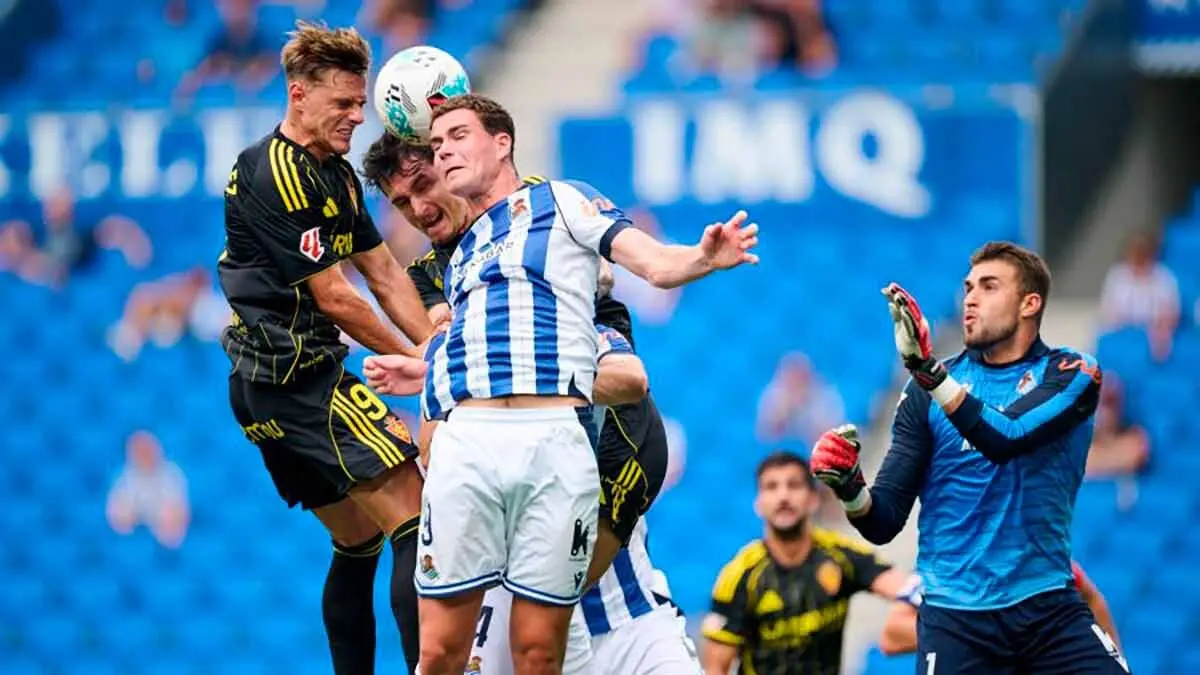 El Real Zaragoza cay&oacute; derrotado ante la Real Sociedad B la primera jornada. Foto: LaLiga