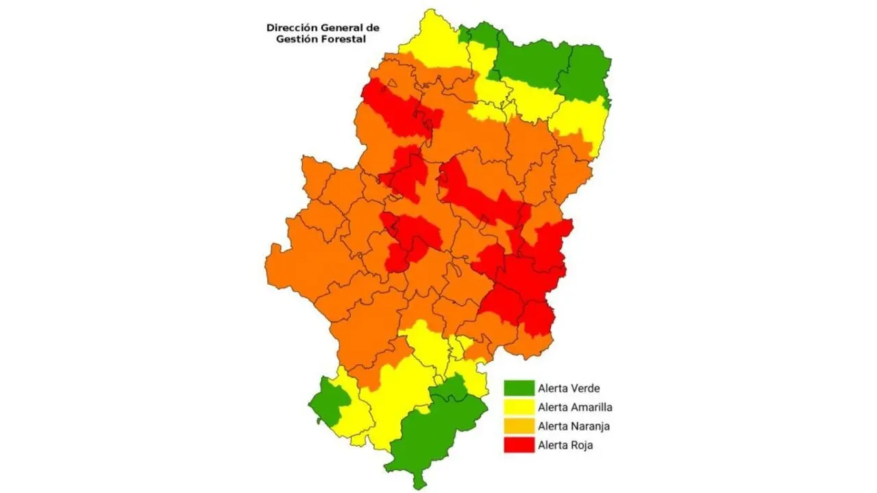 Nivel de Alerta de Peligro de Incendios Forestales (NAPIF) 21/8/25.INFOAR