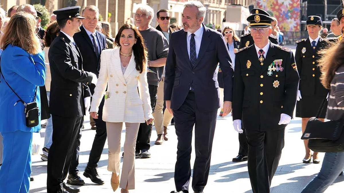 En el acto de la Polic&iacute;a Nacional han participado Jorge Azc&oacute;n y Marta Fern&aacute;ndez.