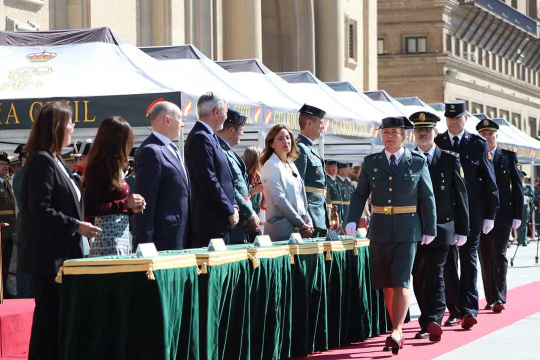 La ceremonia en honor de la patrona de la Guardia Civil ha tra&iacute;do consigo numerosas condecoraciones. Foto: P. A.