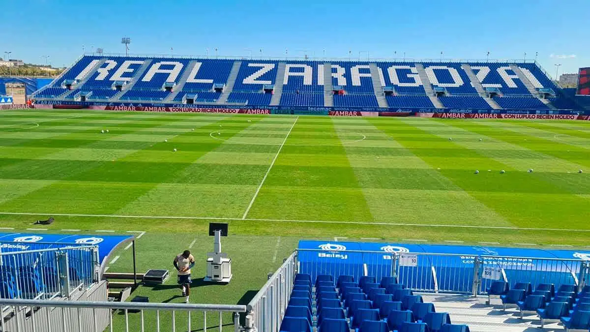 El Ibercaja Estadio, antes de un partido del Real Zaragoza