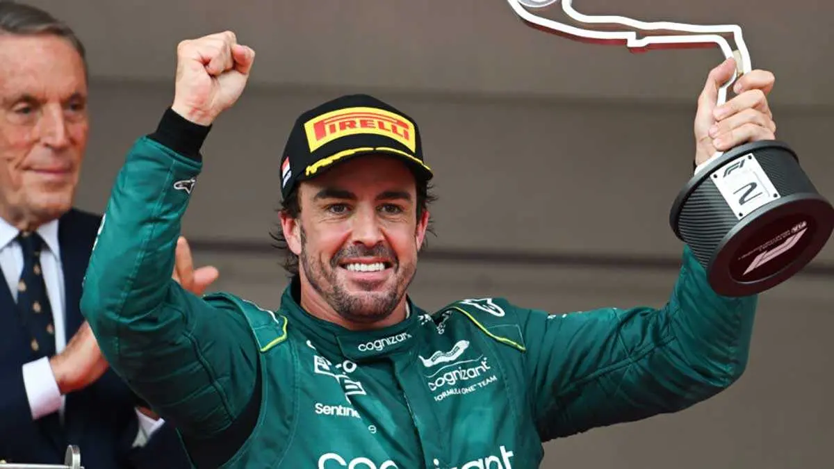 Fernando Alonso en un podium de la F&oacute;rmula 1. Foto: Web Oficial Fernando Alonso
