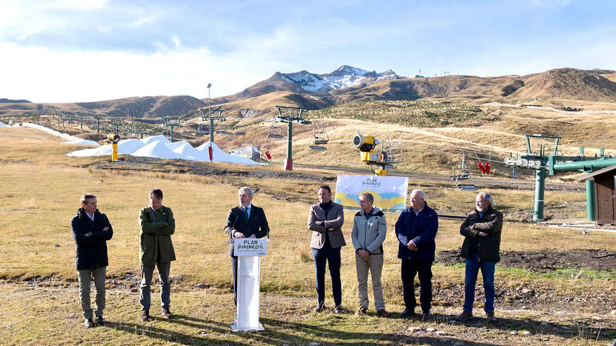 Visita de Azc&oacute;n a Formigal. Foto: Fabi&aacute;n Sim&oacute;n (DGA)