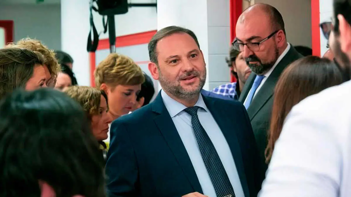 &Aacute;balos y Koldo en una imagen de archivo en la sede del PSOE. Foto del PSOE