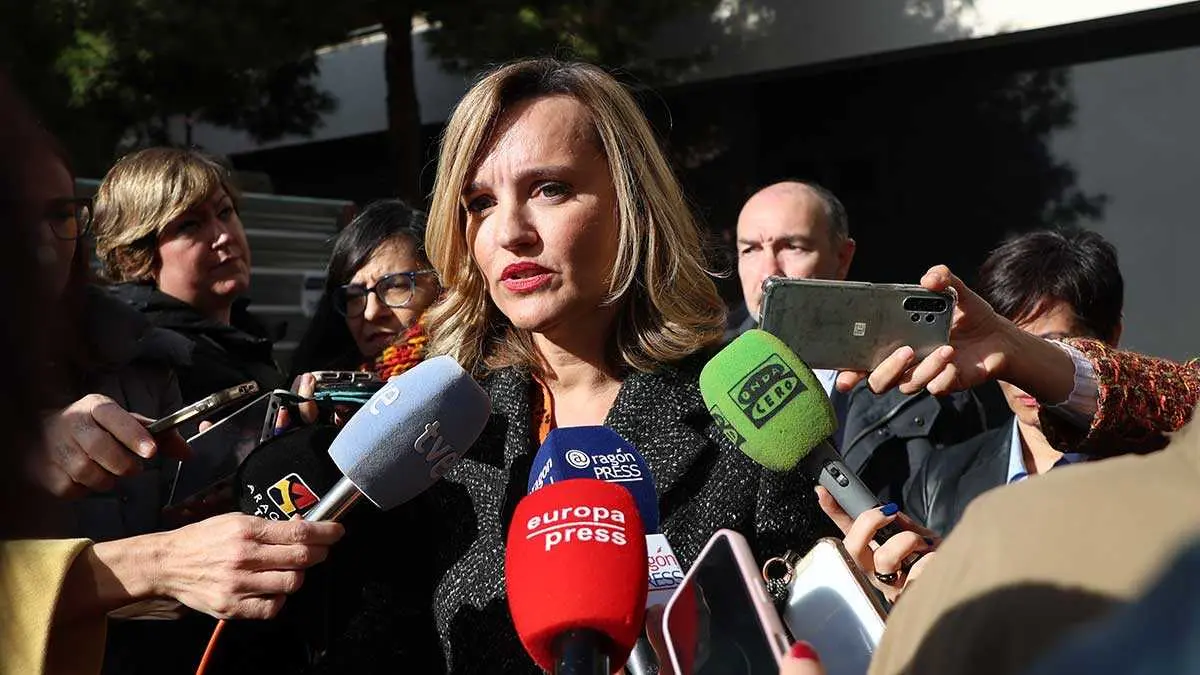 La ministra portavoz Pilar Alegr&iacute;a este viernes ante los medios de comunicaci&oacute;n. Foto: Pilar &Aacute;lvarez