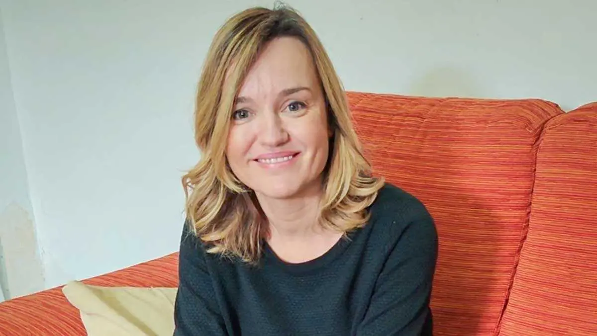Pilar Alegr&iacute;a este mi&eacute;rcoles en su casa en La Zaida. Foto: PSOE Arag&oacute;n