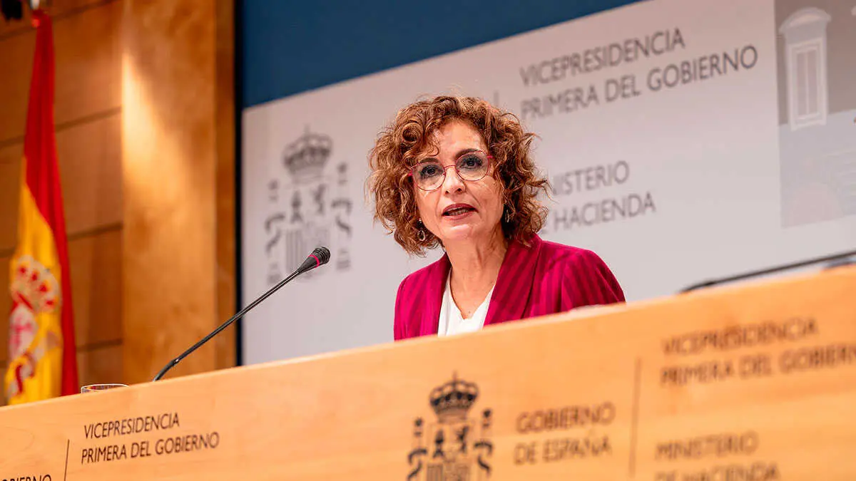 La ministra Montero presenta el nuevo modelo. Foto: Ministerio de Hacienda