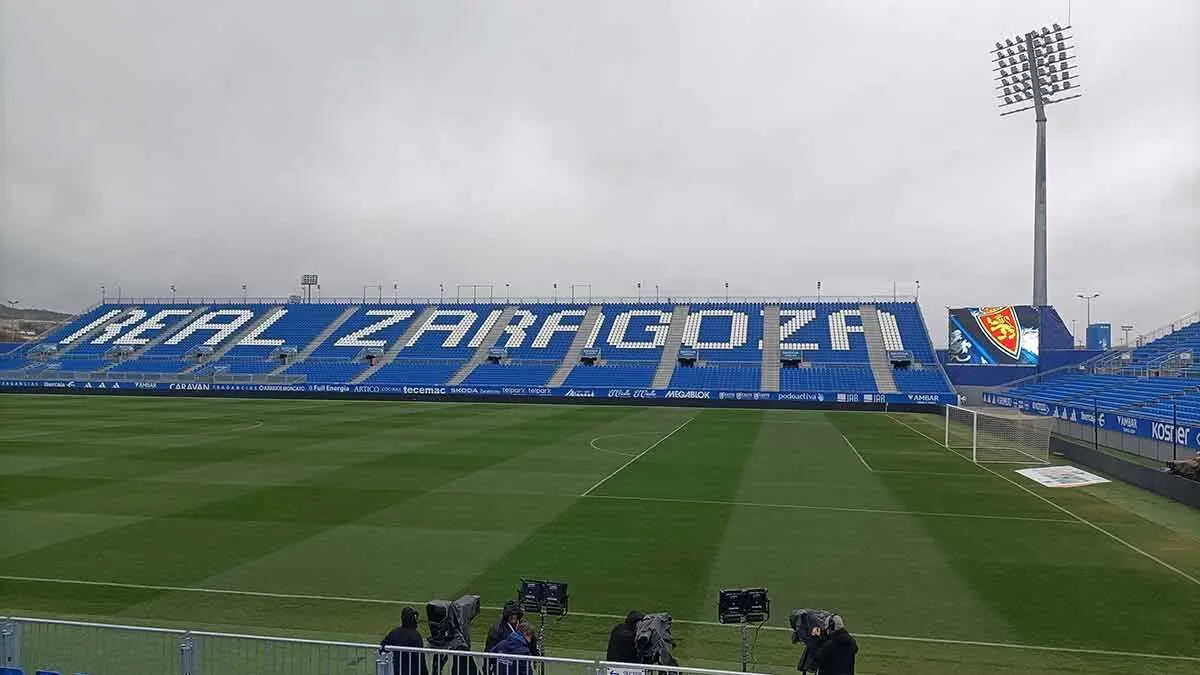 El Ibercaja Estadio, donde se disput&oacute; el Real Zaragoza 1-1 Real Sociedad B. Foto: M.G.
