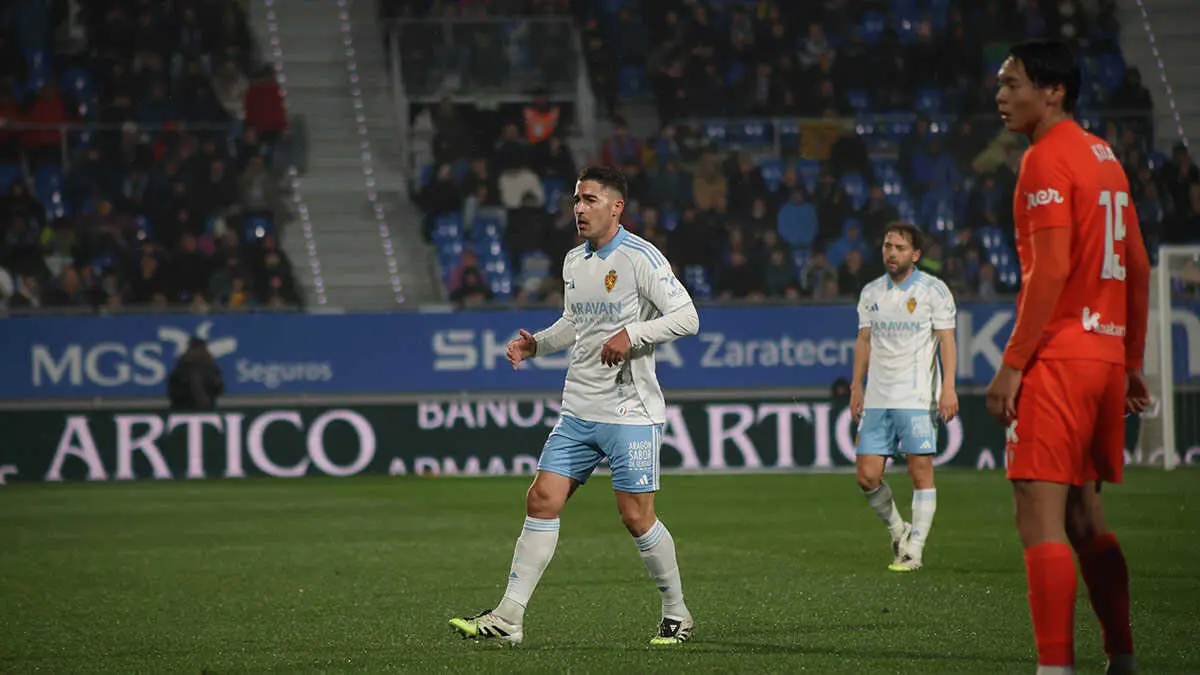 Toni Moya, en el partido frente a la Real Sociedad B donde el Real Zaragoza no pas&oacute; del empate. Foto: Pilar &Aacute;lvarez
