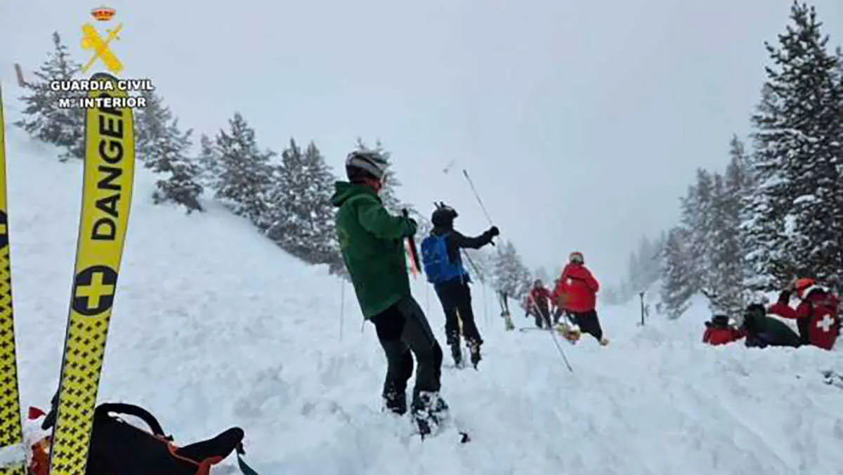 Este domingo un nuevo alud en el Pirineo se cobr&oacute; la quinta v&iacute;ctima mortal en tan solo tres semanas. Foto: Guardia Civil