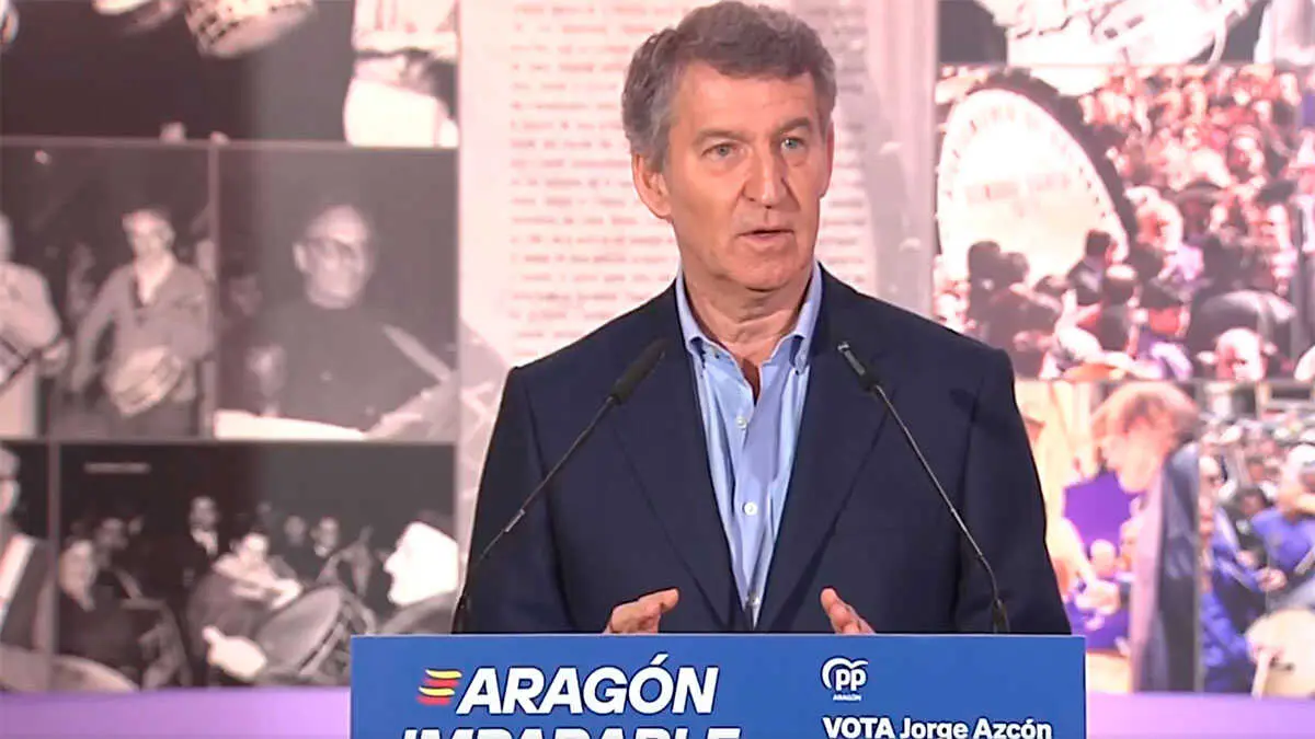 N&uacute;&ntilde;ez Feij&oacute;o en Calanda. Foto: PP