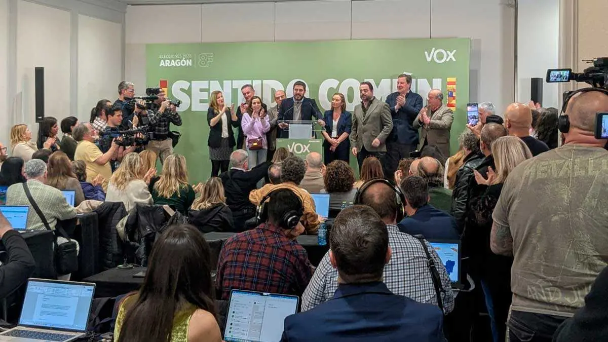 Alejandro Nolasco comparece tras los buenos resultados de Vox en Arag&oacute;n