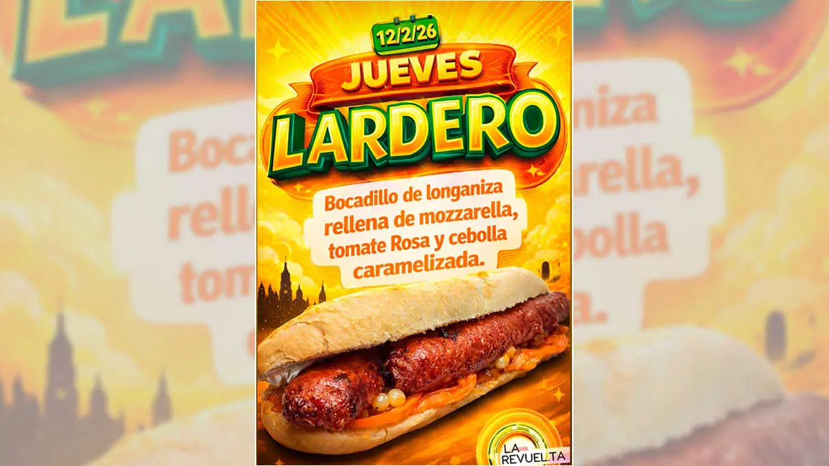 Cartel del bocadillo de La Revuelta. Foto: Carnicer&iacute;a Hermanos Pueyo.