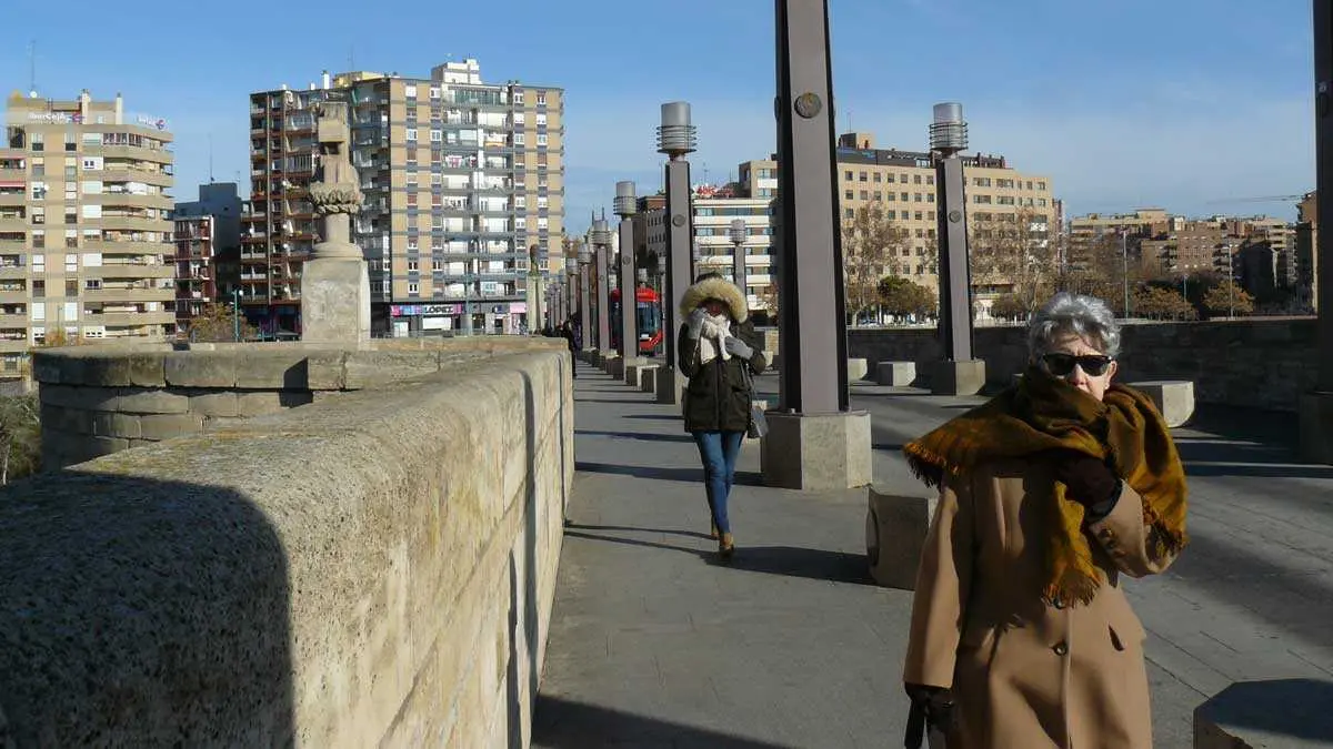 Se esperan rachas de viento de hasta 90 km/h en los pr&oacute;ximos d&iacute;as en Zaragoza, seg&uacute;n la Aemet. Foto de Archivo: Pilar &Aacute;lvarez