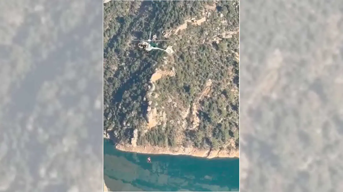 Imagen de uno de los rescates. Foto: Guardia Civil Huesca