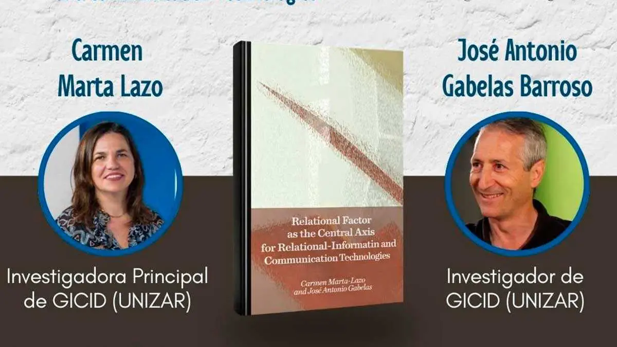 Los investigadores Carmen Marta-Lazo y Jos&eacute; Antonio Gabelas Barroso presentan un libro sobre inteligencia artificial el pr&oacute;ximo 10 de marzo.