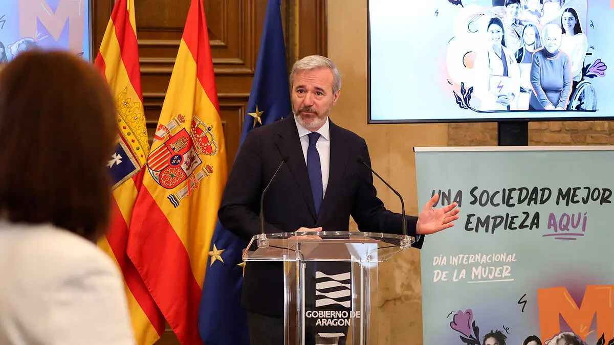 Jorge Azc&oacute;n ha cerrado el acto institucional de la DGA por el D&iacute;a Internacional de la Mujer | Foto: Pilar &Aacute;lvarez